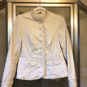 Tan ruffled jacket